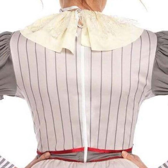 2Pc Creepy Clown Costume Dress Women Plus Size 1x 2x Halloween Cosplay Outfit - Picture 7 of 8